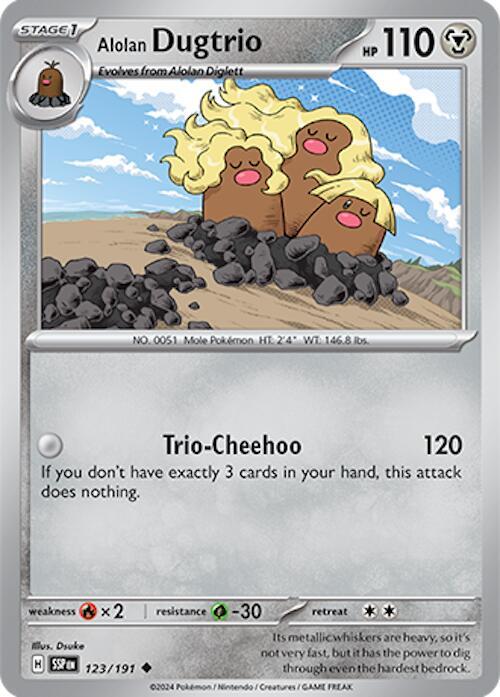 Alolan Dugtrio - 123/191 [SV08 Surging Sparks]