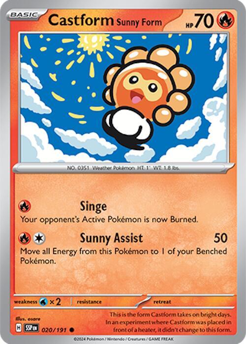 Castform Sunny Form - 020/191 [SV08 Surging Sparks]