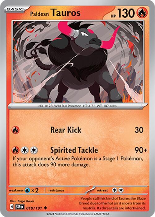 Paldean Tauros - 018/191 [SV08 Surging Sparks]