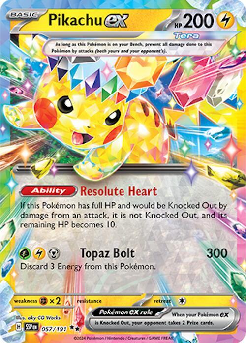 Pikachu ex - 057/191 [SV08 Surging Sparks]