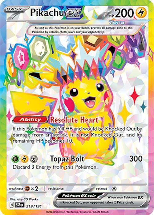 Pikachu ex - 219/191 [SV08 Surging Sparks]