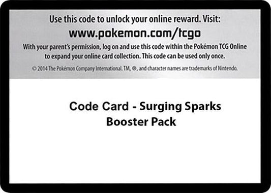 Code Card - Surging Sparks Booster Pack [SV08 Surging Sparks]