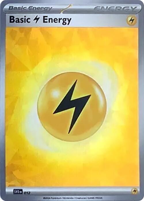 Basic Lightning Energy (Cracked Ice Holo) (012) [SVE: Scarlet & Violet Energies]