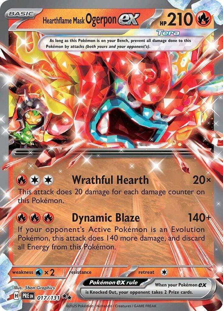 Hearthflame Mask Ogerpon ex - 017/131 [SV Prismatic Evolutions]