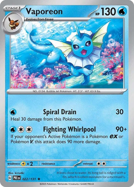 Vaporeon (022/131) [SV Prismatic Evolutions]