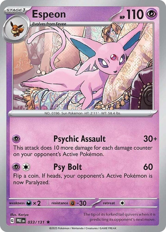 Espeon (033/131) [SV Prismatic Evolutions]