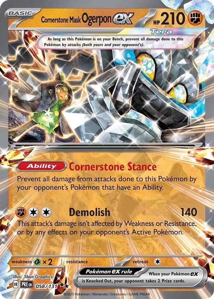 Cornerstone Mask Ogerpon ex - 058/131 [SV Prismatic Evolutions]