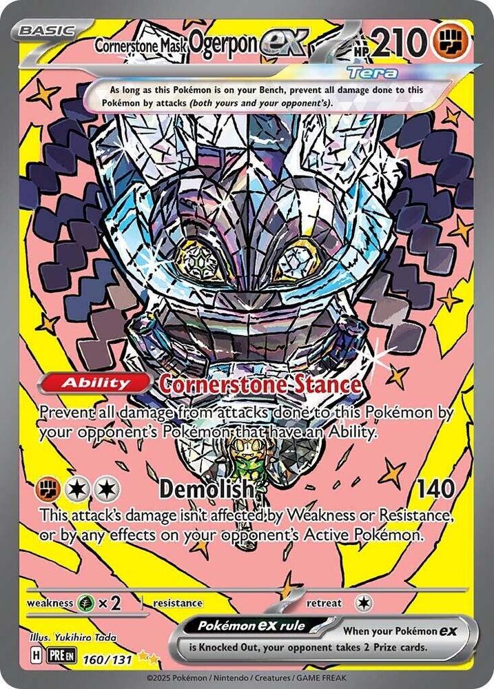 Cornerstone Mask Ogerpon ex - 160/131 [SV Prismatic Evolutions]