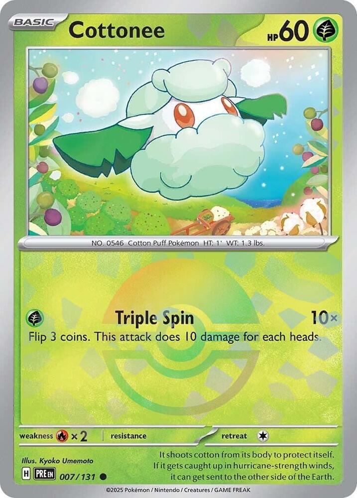 Cottonee (Poke Ball Pattern) (007/131) [SV Prismatic Evolutions]