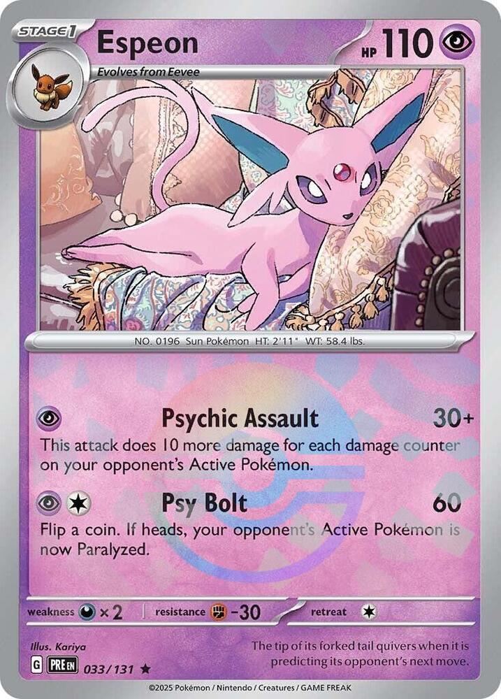 Espeon (Poke Ball Pattern) (033/131) [SV Prismatic Evolutions]