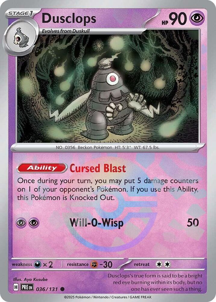 Dusclops (Poke Ball Pattern) (036/131) [SV Prismatic Evolutions]