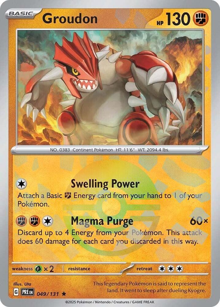 Groudon (Poke Ball Pattern) (049/131) [SV Prismatic Evolutions]
