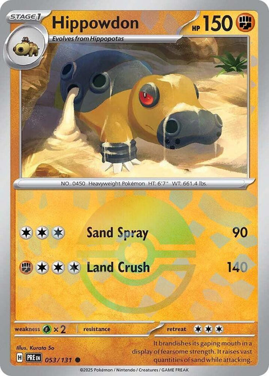 Hippowdon (Poke Ball Pattern) (053/131) [SV Prismatic Evolutions]