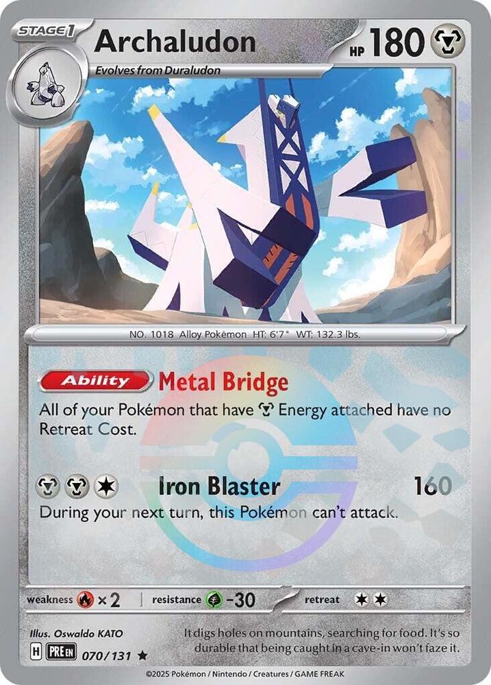 Archaludon (Poke Ball Pattern) (070/131) [SV Prismatic Evolutions]