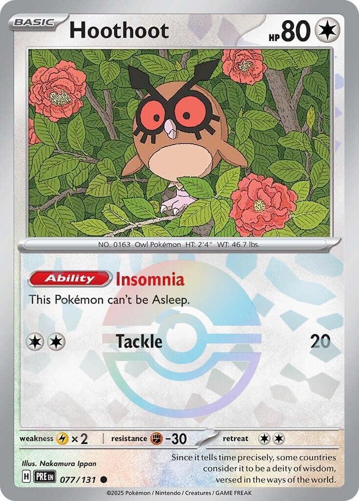 Hoothoot (Poke Ball Pattern) (077/131) [SV Prismatic Evolutions]