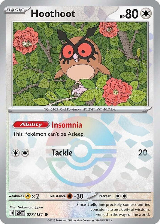 Hoothoot (Poke Ball Pattern) (077/131) [SV Prismatic Evolutions]