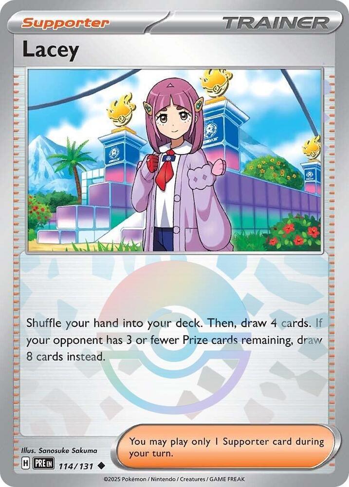 Lacey - 114/131 (Poke Ball Pattern) [SV Prismatic Evolutions]