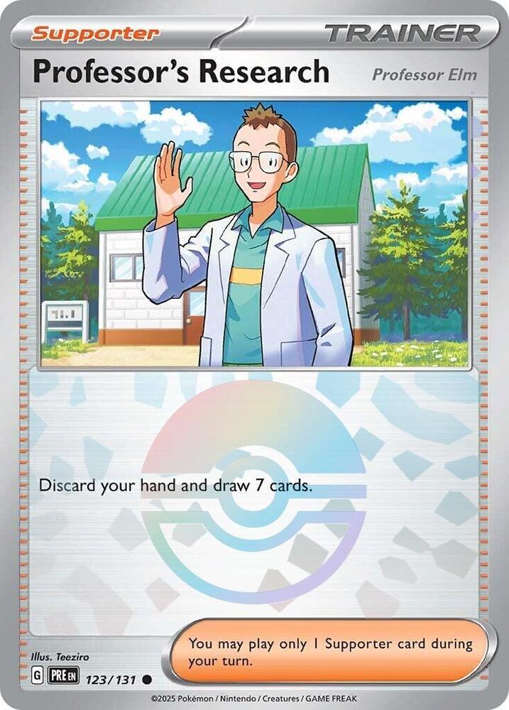 Professor's Research [Professor Elm] (Poke Ball Pattern) (123/131) [SV Prismatic Evolutions]