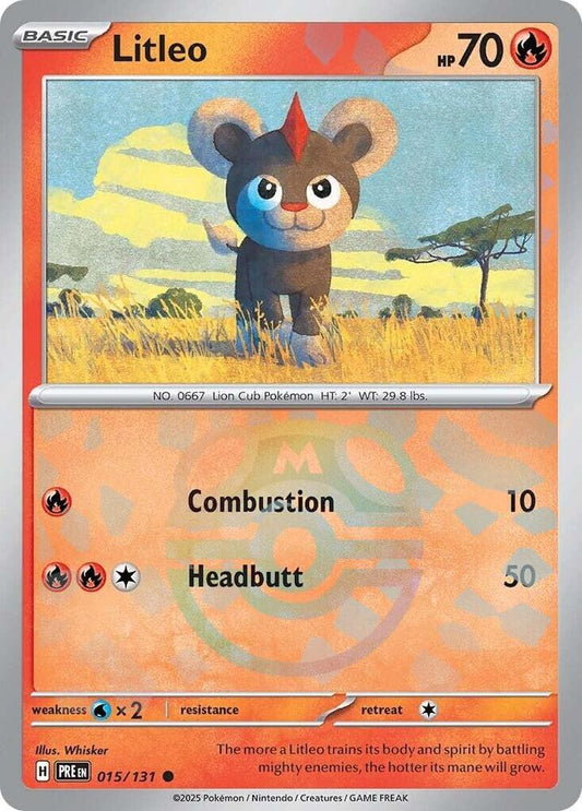 Litleo (Master Ball Pattern) (015/131) [SV Prismatic Evolutions]