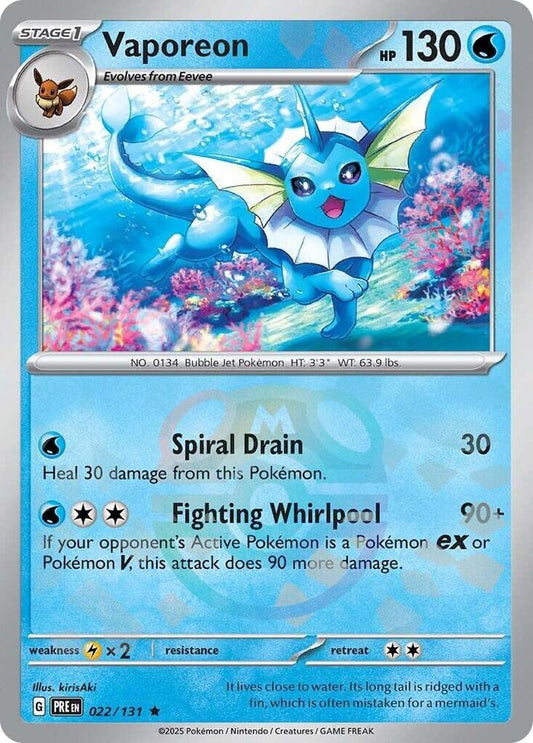 Vaporeon (Master Ball Pattern) (022/131) [SV Prismatic Evolutions]