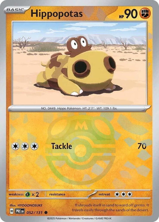 Hippopotas (Master Ball Pattern) (052/131) [SV Prismatic Evolutions]