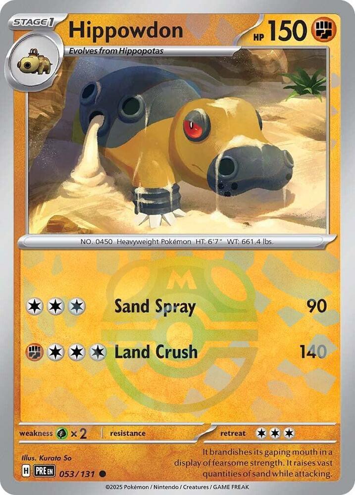 Hippowdon (Master Ball Pattern) (053/131) [SV Prismatic Evolutions]