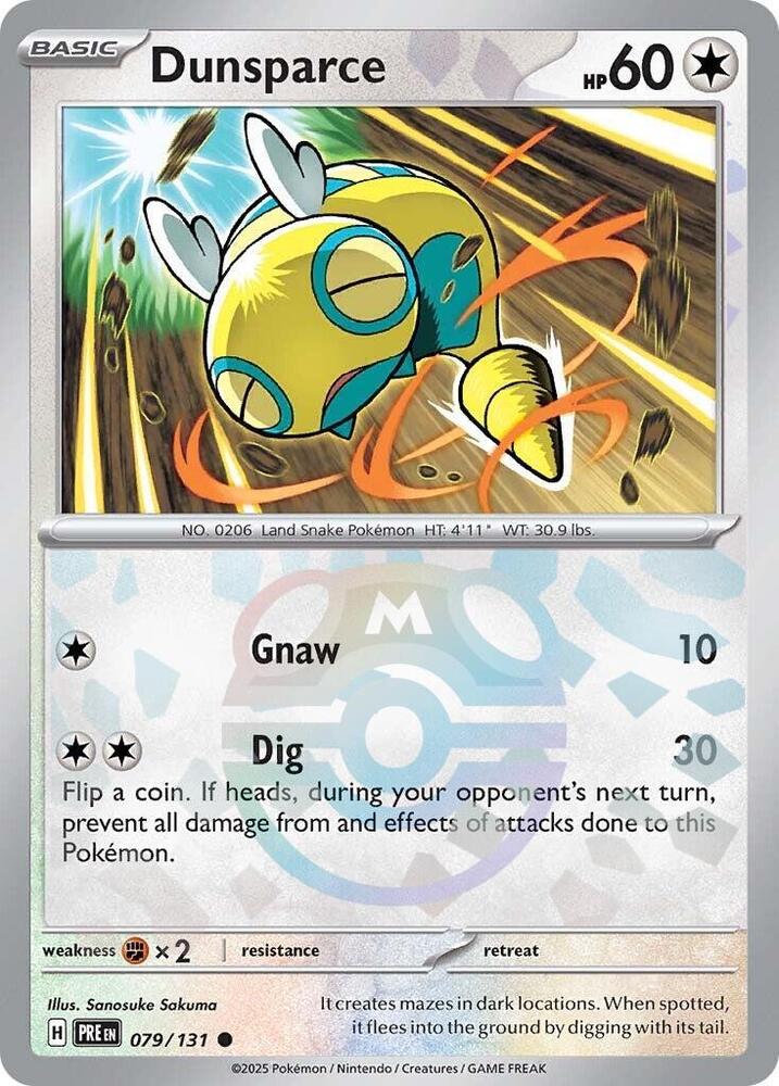 Dunsparce (Master Ball Pattern) (079/131) [SV Prismatic Evolutions]