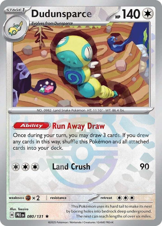 Dudunsparce (Master Ball Pattern) (080/131) [SV Prismatic Evolutions]