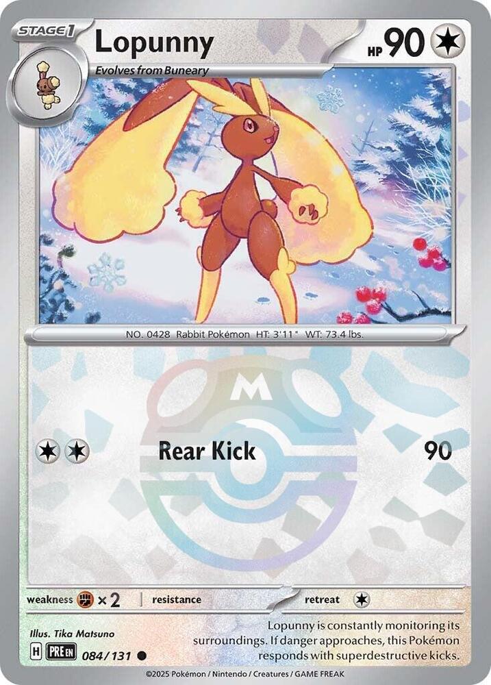 Lopunny (Master Ball Pattern) (084/131) [SV Prismatic Evolutions]