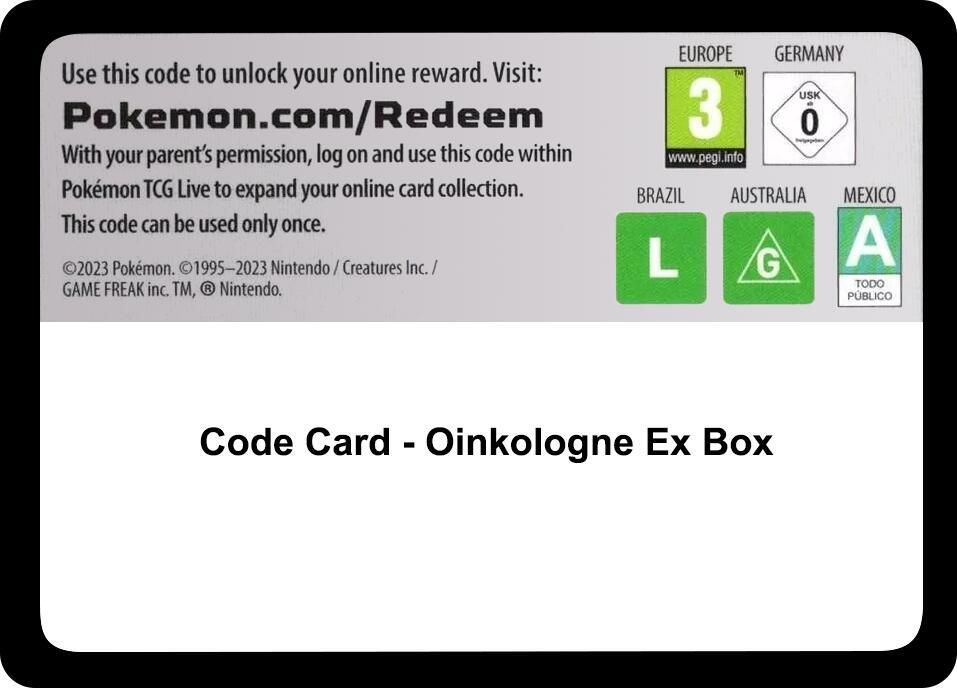 Code Card - Oinkologne ex Box [Miscellaneous Cards and Products]
