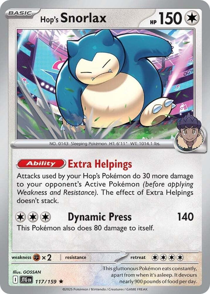 Hop's Snorlax (117/159) [SV09 Journey Together]