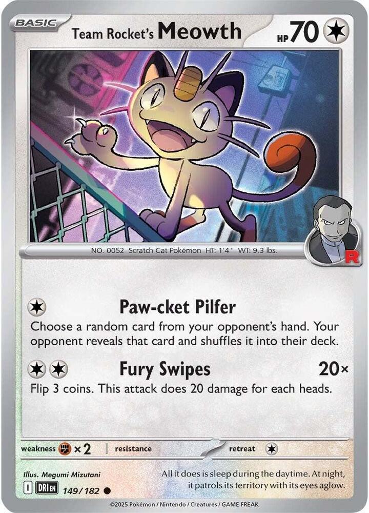 Team Rocket's Meowth (149/182) [SV10: Destined Rivals]