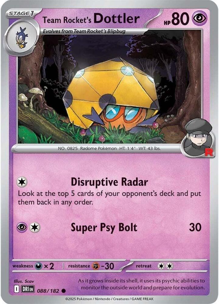 Team Rocket's Dottler (088/182) [SV10: Destined Rivals]