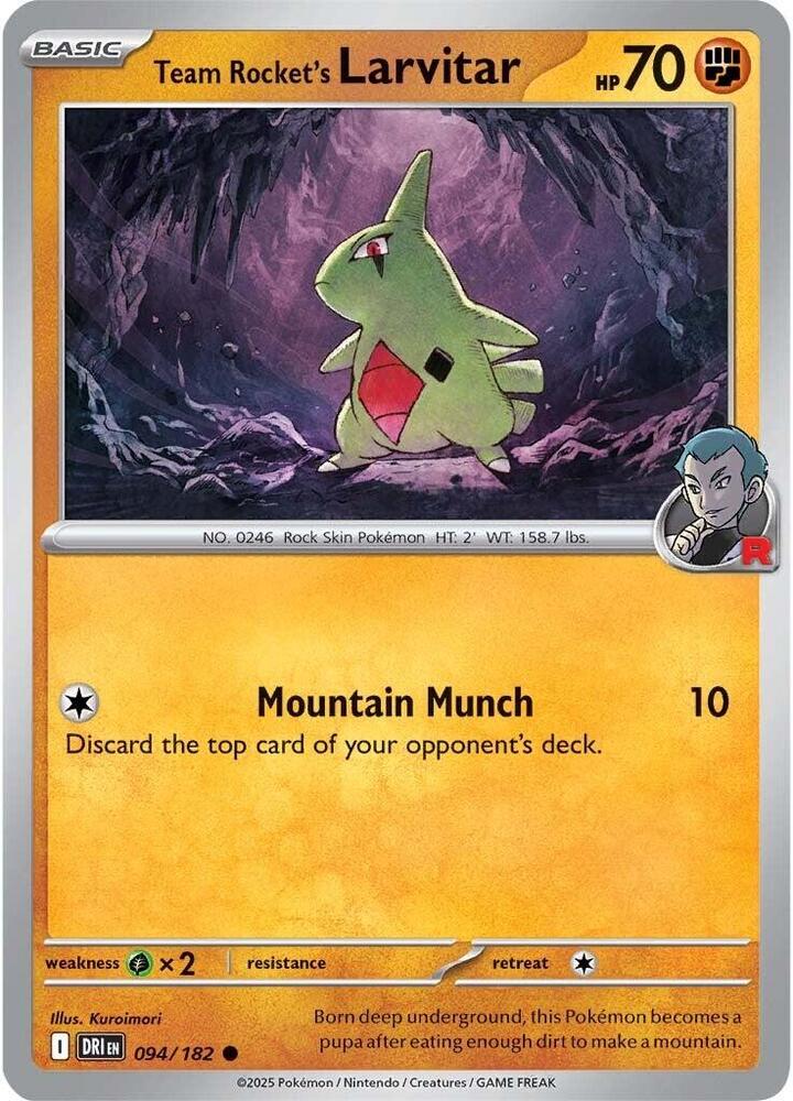 Team Rocket's Larvitar (094/182) [SV10: Destined Rivals]