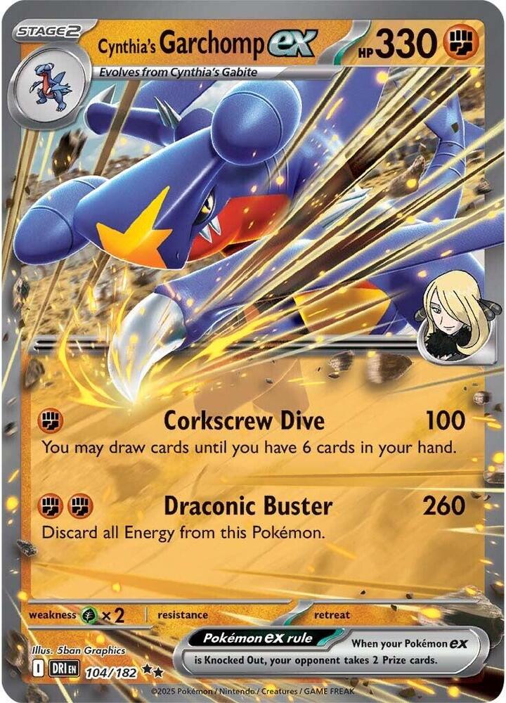 Cynthia's Garchomp ex - 104/182 [SV10: Destined Rivals]