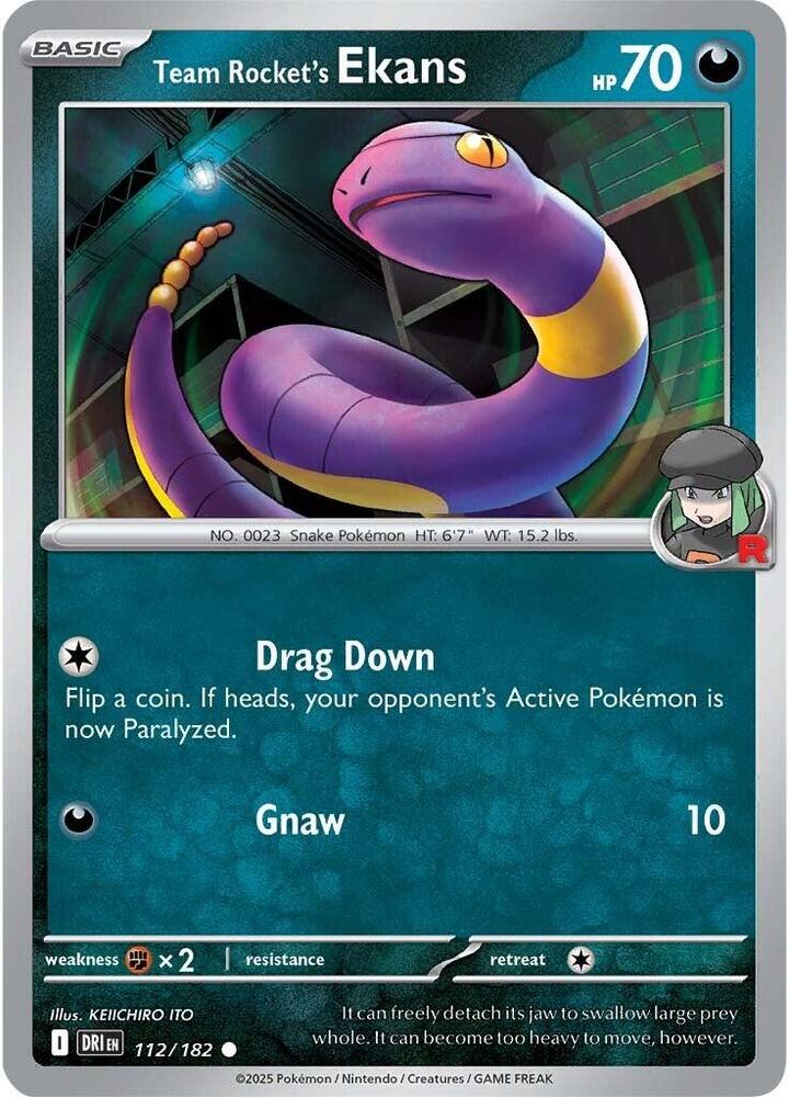 Team Rocket's Ekans (112/182) [SV10: Destined Rivals]