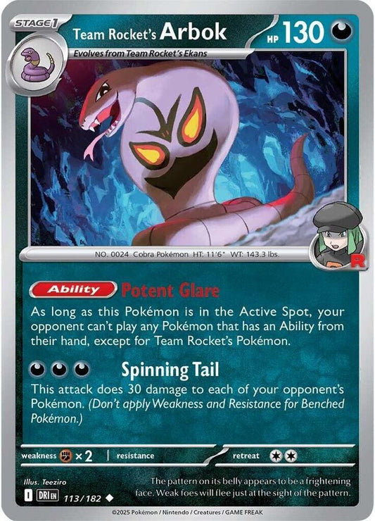 Team Rocket's Arbok (113/182) [SV10: Destined Rivals]
