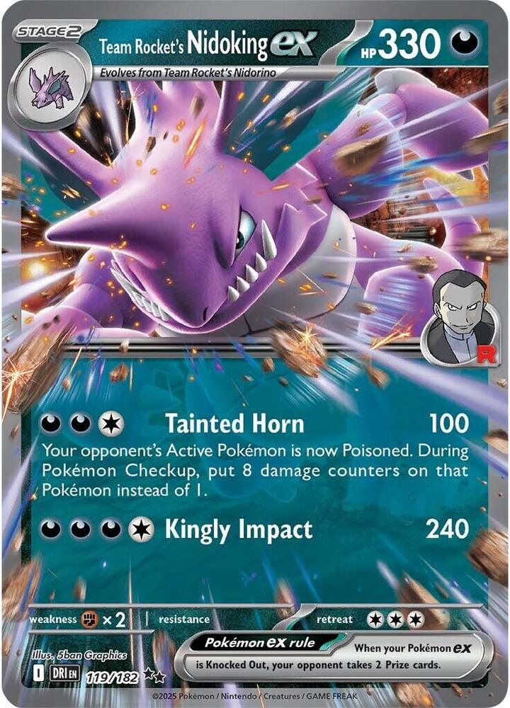 Team Rocket's Nidoking ex - 119/182 [SV10: Destined Rivals]