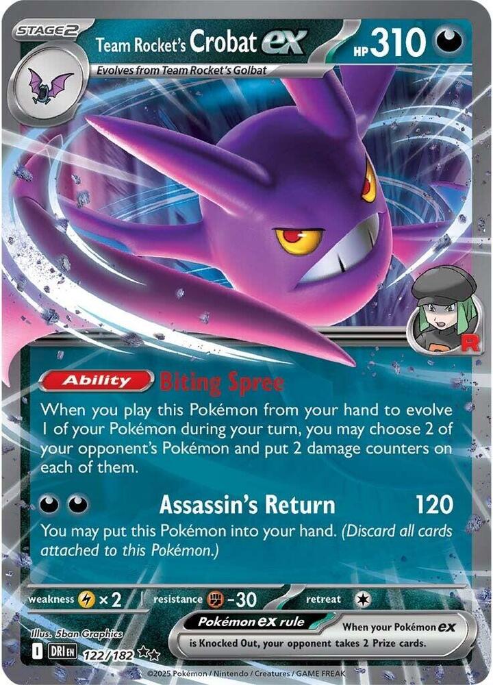 Team Rocket's Crobat ex - 122/182 [SV10: Destined Rivals]