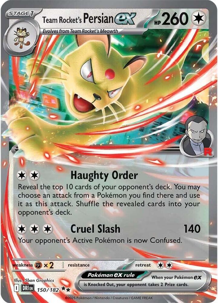 Team Rocket's Persian ex - 150/182 [SV10: Destined Rivals]