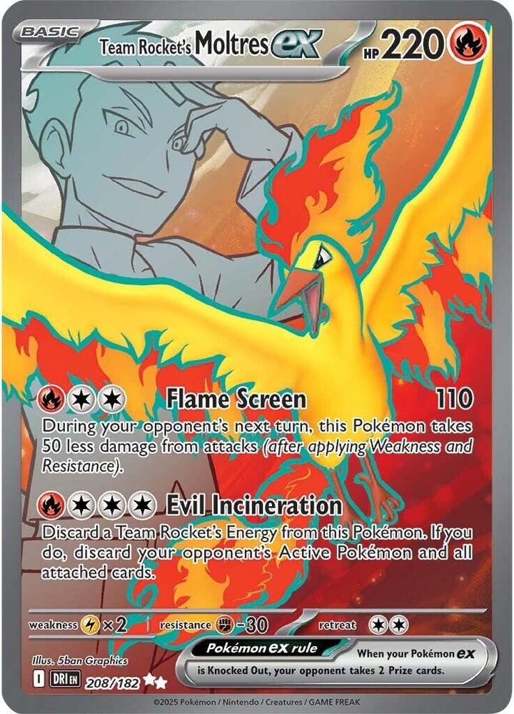 Team Rocket's Moltres ex - 208/182 [SV10: Destined Rivals]