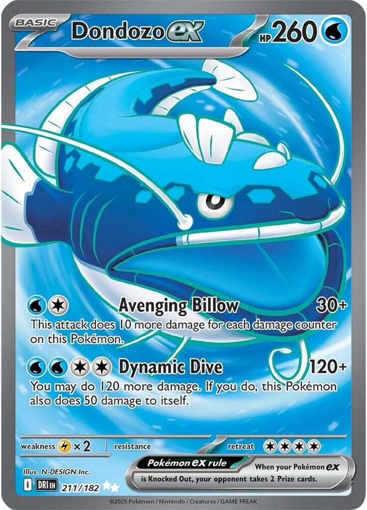 Dondozo ex - 211/182 [SV10: Destined Rivals]