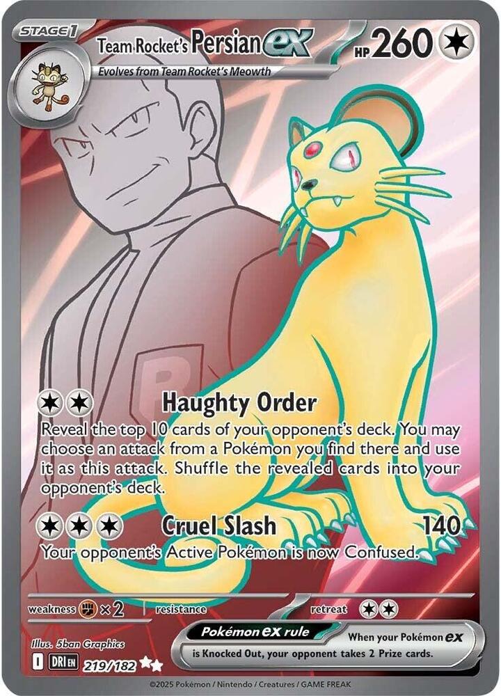 Team Rocket's Persian ex - 219/182 [SV10: Destined Rivals]