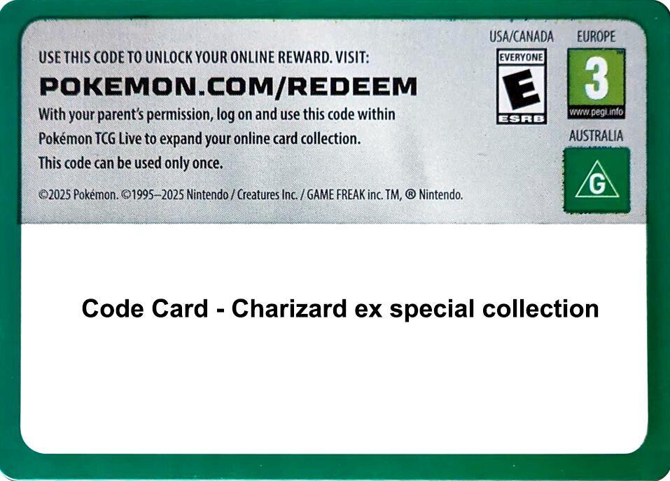 Code Card - Charizard ex special collection [Miscellaneous Cards and Products]
