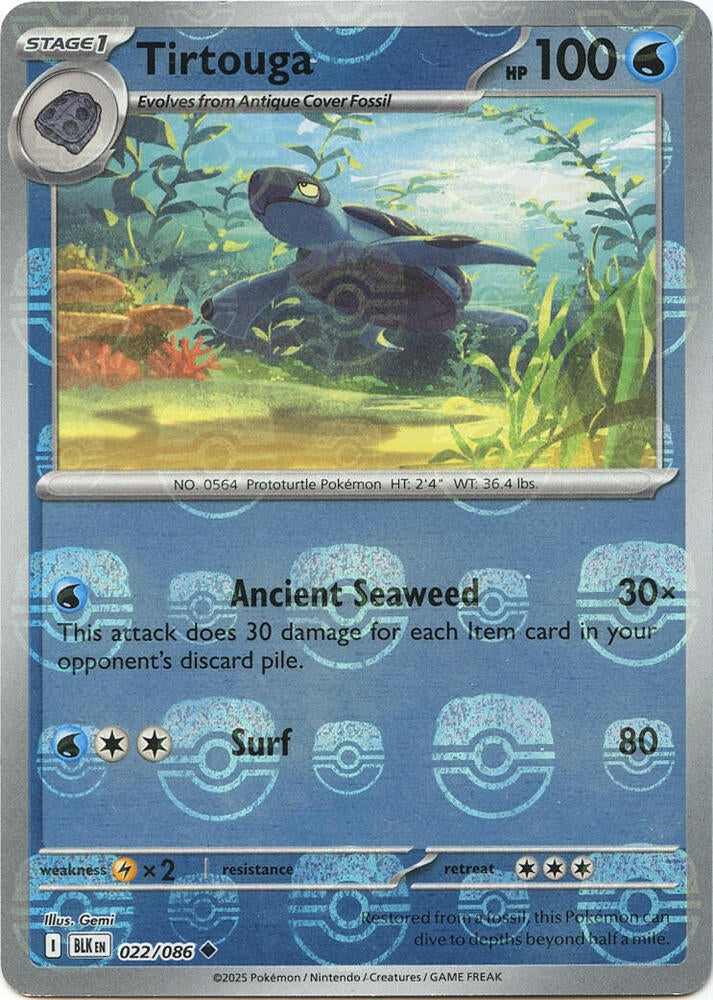 Tirtouga (Master Ball Pattern) (022/086) [SV: Black Bolt]