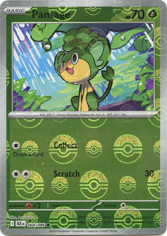 Pansage (Poke Ball Pattern) (004/086) [SV: Black Bolt]
