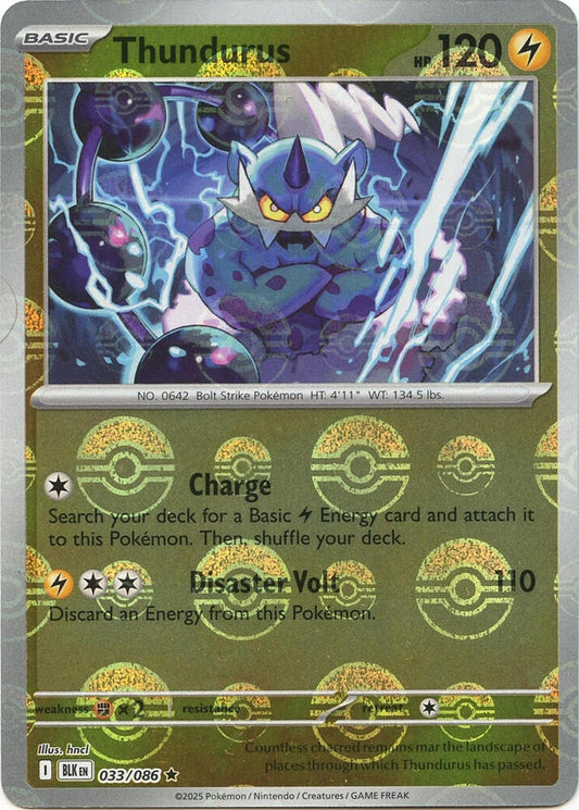 Thundurus (Poke Ball Pattern) (033/086) [SV: Black Bolt]