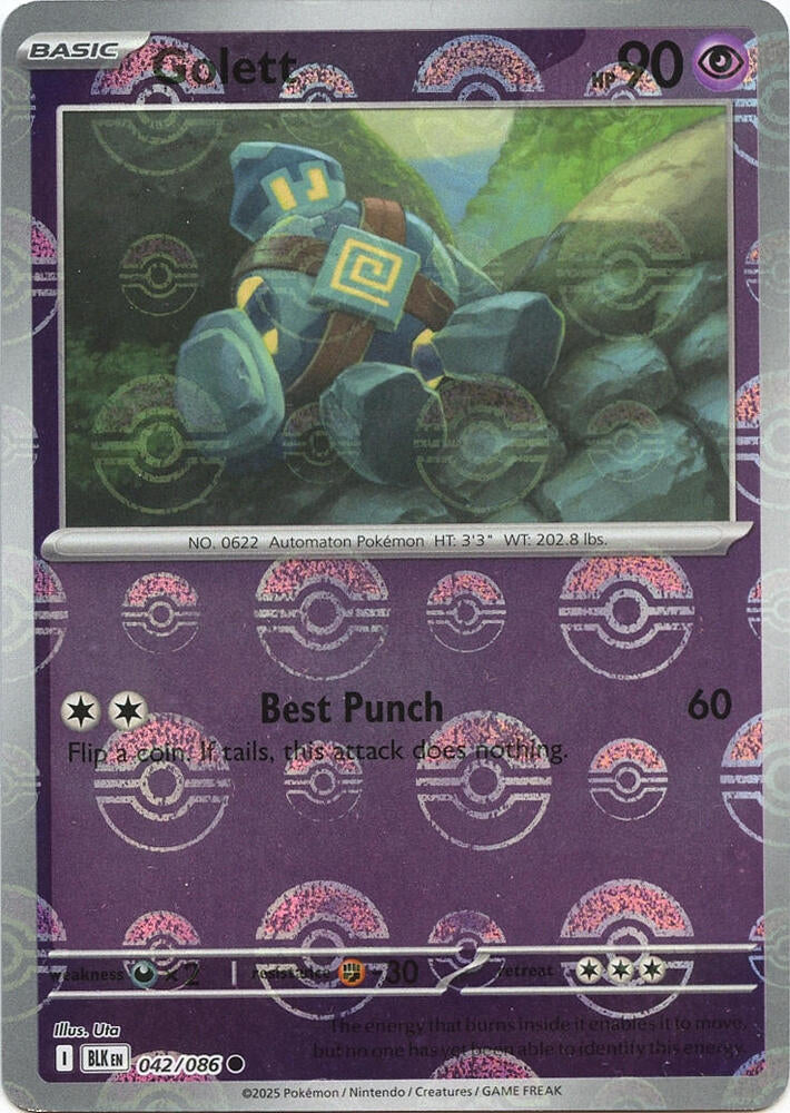 Golett (Poke Ball Pattern) (042/086) [SV: Black Bolt]