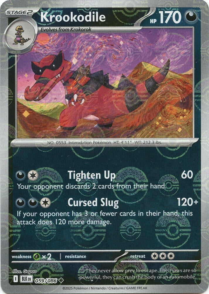 Krookodile (Poke Ball Pattern) (059/086) [SV: Black Bolt]