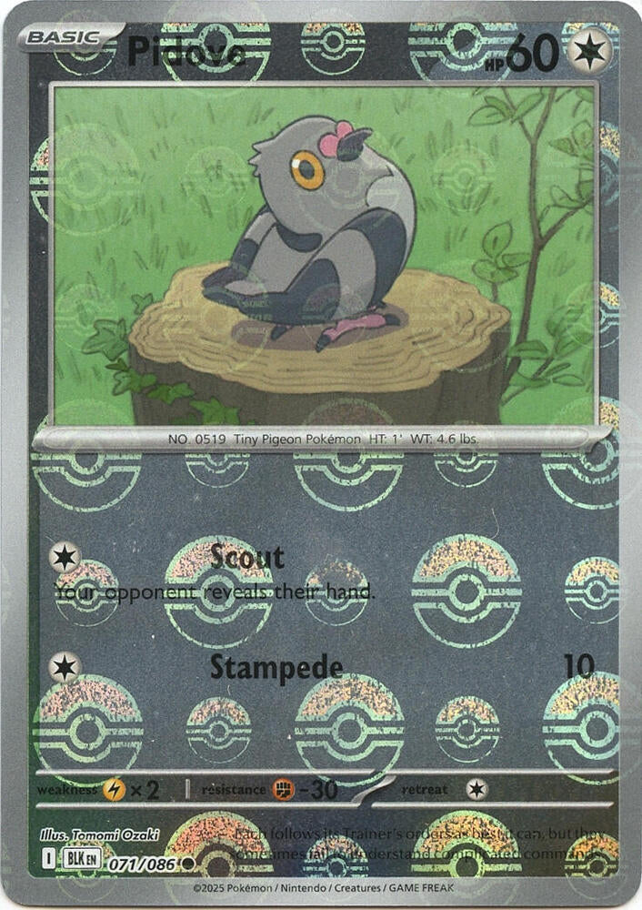Pidove (Poke Ball Pattern) (071/086) [SV: Black Bolt]